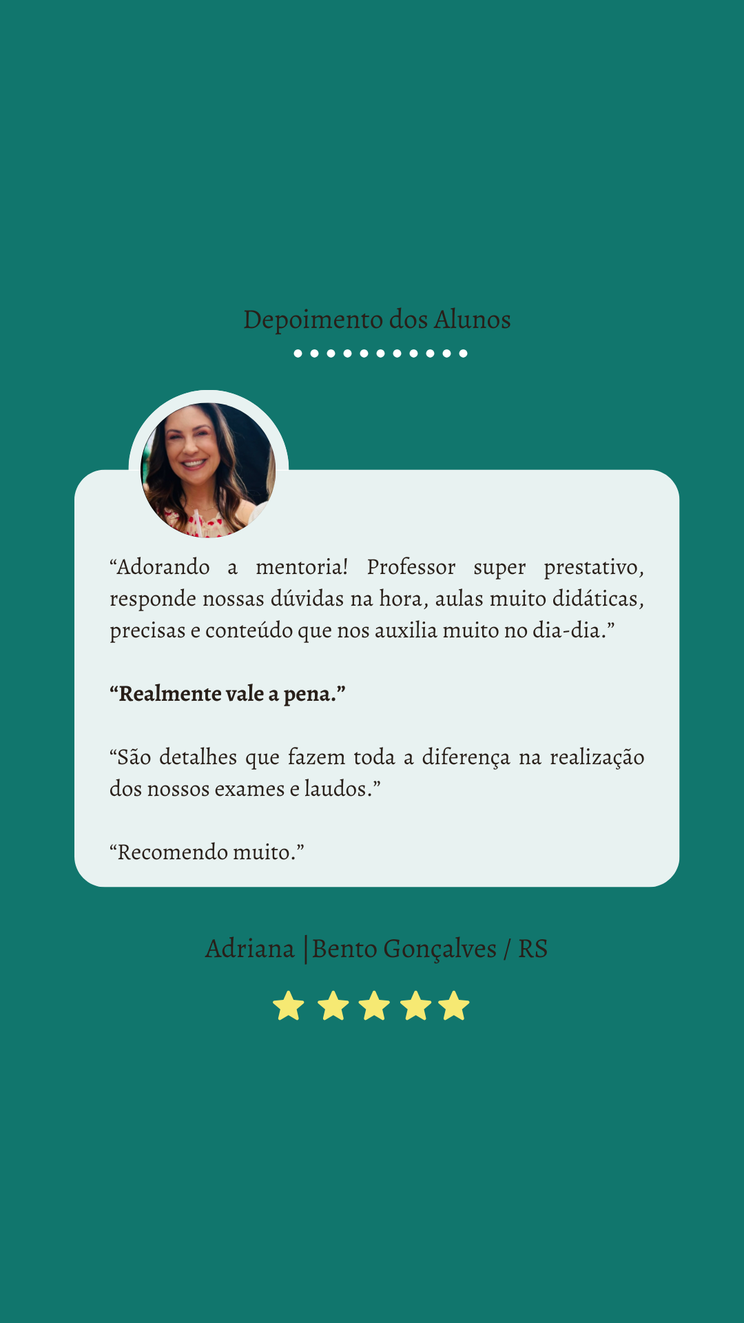Depoimento sobre a Mentoria de Ultrassom Geral 2